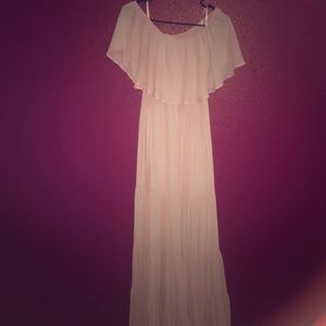 Long light pink summer dress